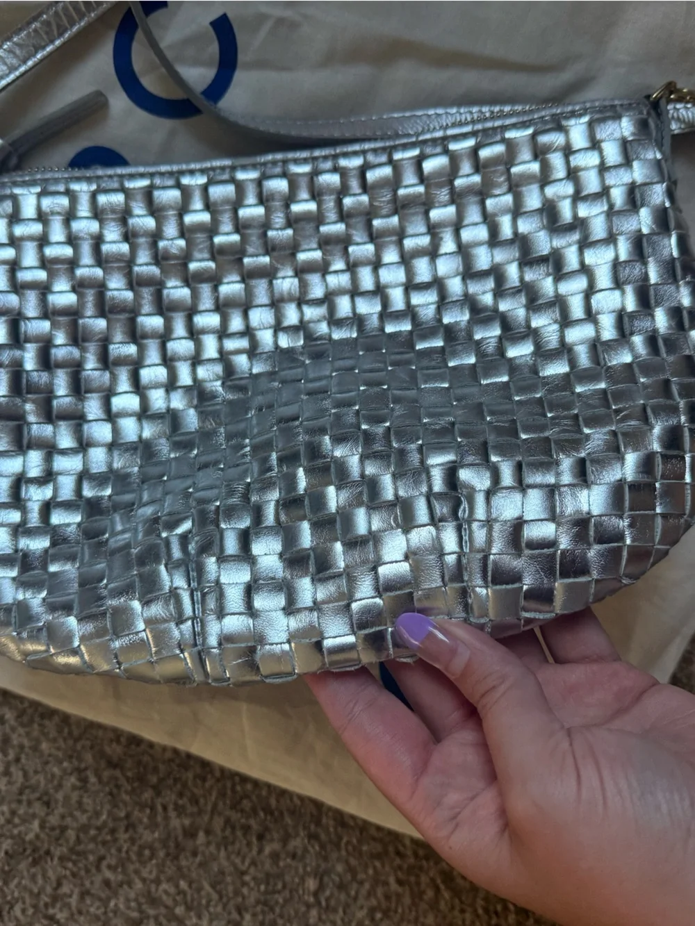 Clare V Petite Moyen - Silver Woven - Picture 4 of 6